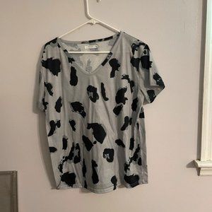 Black and white blouse